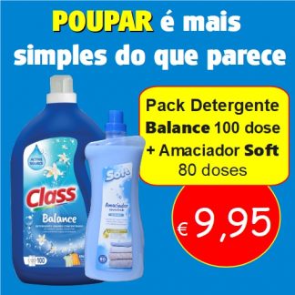 Detergente Líquido Concentrado Class BALANCE + Amaciador Soft Marinho